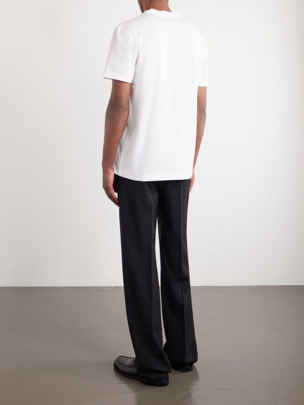 Logo-Appliquéd Cotton-Jersey T-Shirt - BK