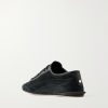 Leather-Trimmed Suede Sneakers - BK Leather-Trimmed Suede Sneakers - BK