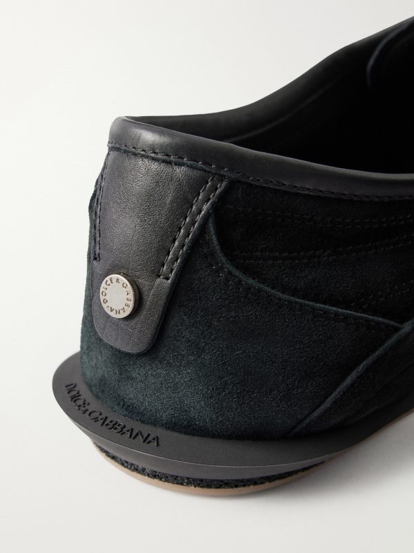 Leather-Trimmed Suede Sneakers - CU Leather-Trimmed Suede Sneakers - CU