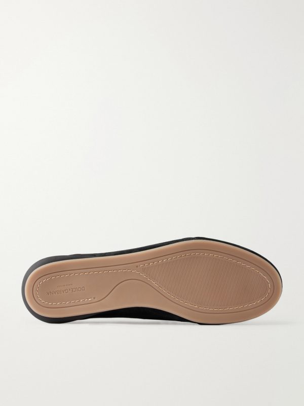 Leather-Trimmed Suede Sneakers - E1 Leather-Trimmed Suede Sneakers - E1
