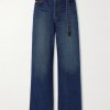 Belted Wide-Leg Jeans