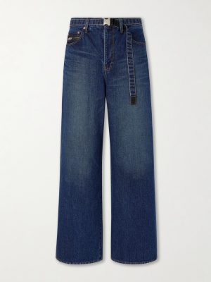 Belted Wide-Leg Jeans