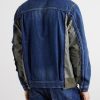 Distressed Shell-Trimmed Denim Jacket - BK