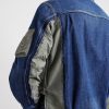 Distressed Shell-Trimmed Denim Jacket - CU