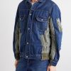 Distressed Shell-Trimmed Denim Jacket - FR