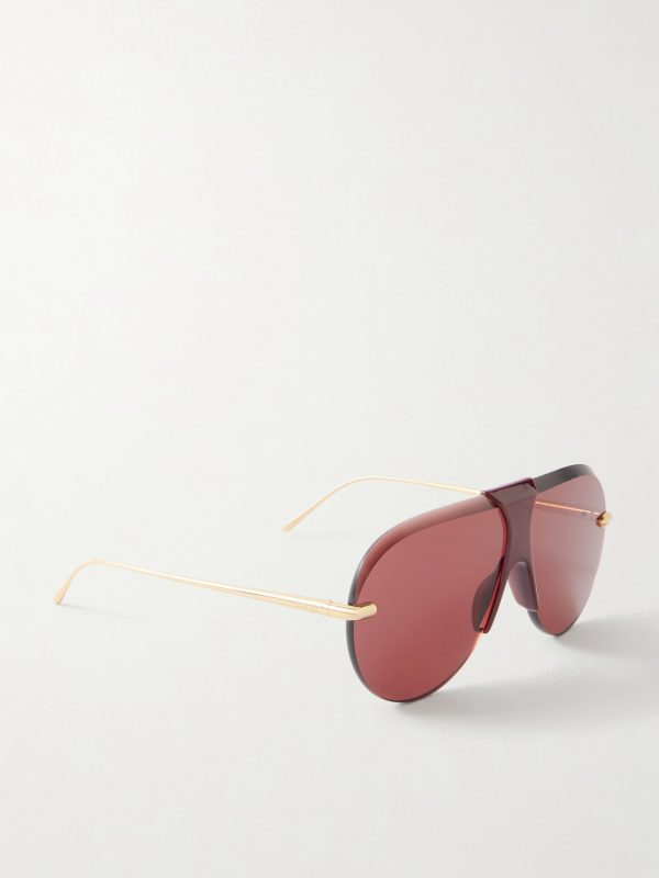 Aviator-style gold-tone and tortoiseshell acetate sunglasses - FR Aviator-style gold-tone and tortoiseshell acetate sunglasses - FR