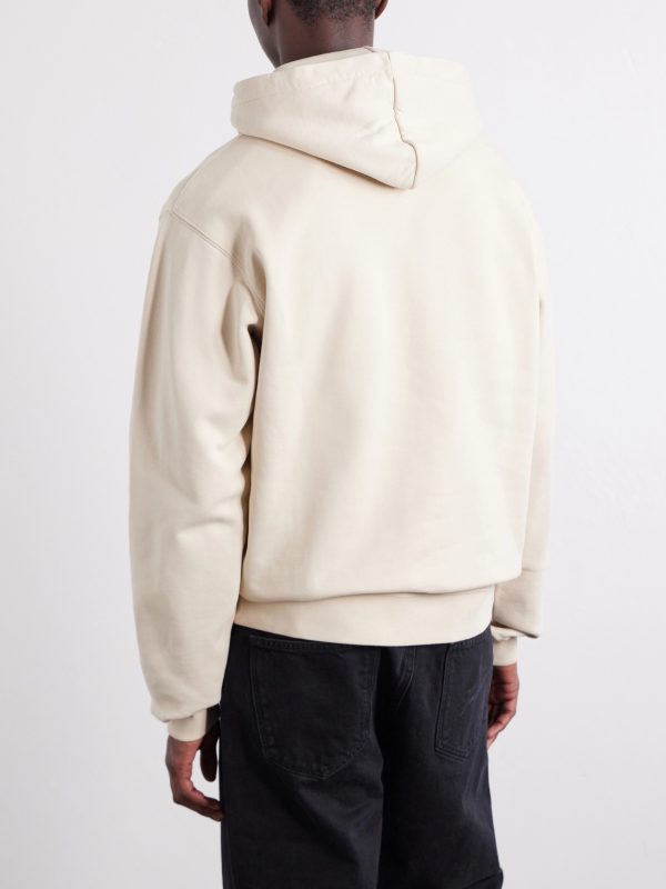 Logo-Appliquéd Cotton-Jersey Hoodie - BK