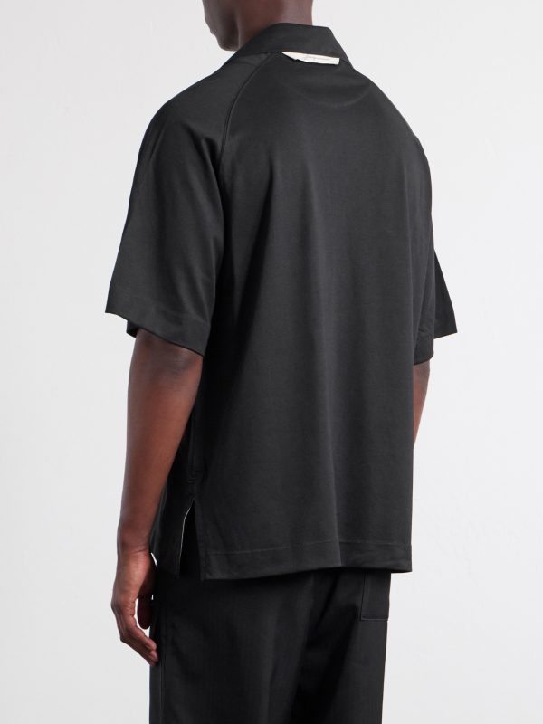 La Chemise Jean Atelier Camp-Collar Jersey Shirt - BK