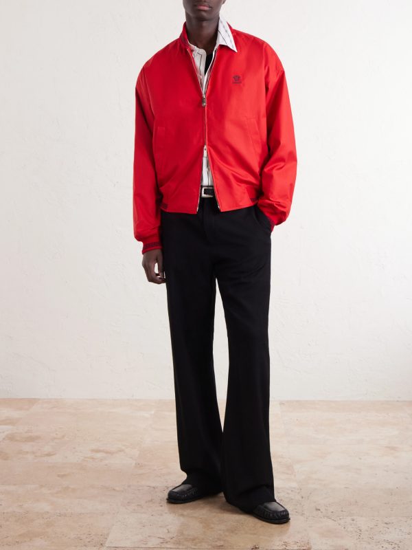 Logo-Embroidered Cotton Blouson Jacket - OU Logo-Embroidered Cotton Blouson Jacket - OU
