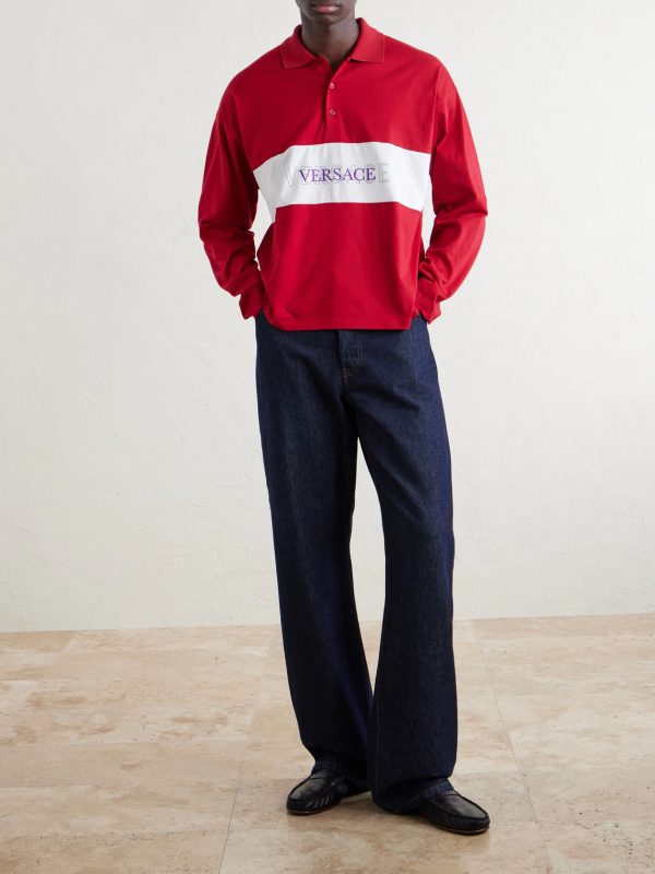 Polo Cotton Logo Embroidery Shirt - OU Polo Cotton Logo Embroidery Shirt - OU