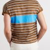 Logo-Embroidered Striped Cotton-Jersey T-Shirt - BK Logo-Embroidered Striped Cotton-Jersey T-Shirt - BK