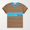Logo-Embroidered Striped Cotton-Jersey T-Shirt Logo-Embroidered Striped Cotton-Jersey T-Shirt