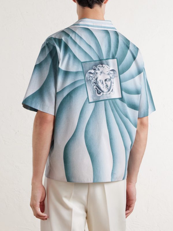Camp-Collar Cotton-Poplin Shirt - BK