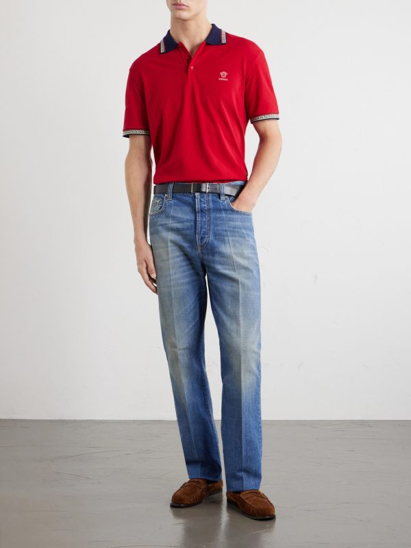 Logo-Embroidered Cotton-Piqué Polo Shirt - OU Logo-Embroidered Cotton-Piqué Polo Shirt - OU