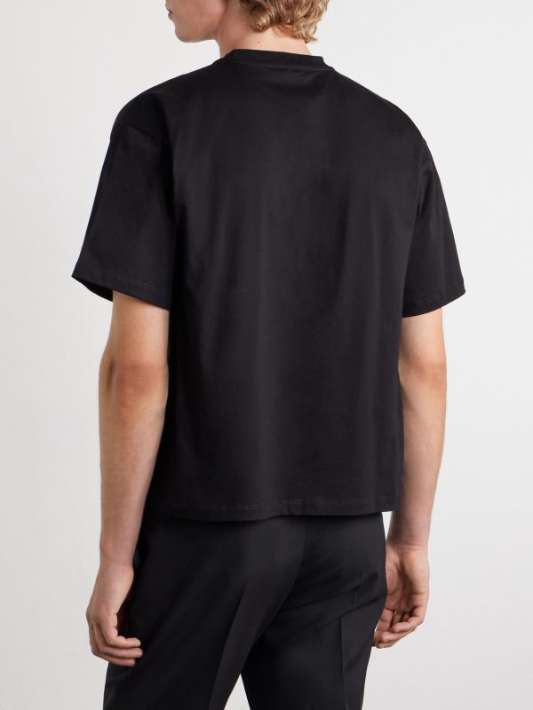 Logo-Detailed Cotton-Jersey T-Shirt - BK