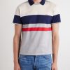 Logo-Embroidered Striped Cotton-Jersey Polo Shirt - FR Logo-Embroidered Striped Cotton-Jersey Polo Shirt - FR