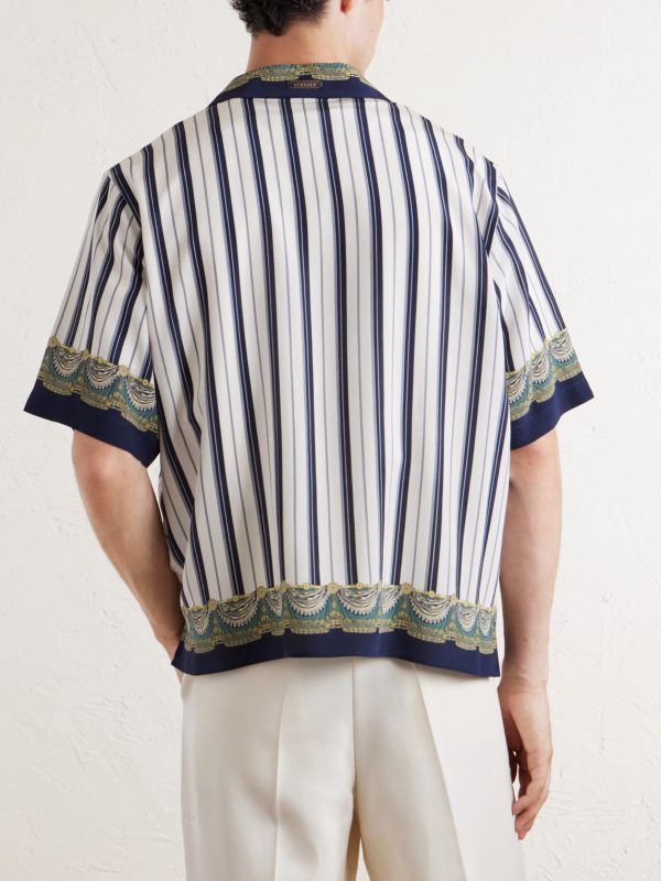 Striped Silk-Crepe de Chine Shirt - BK