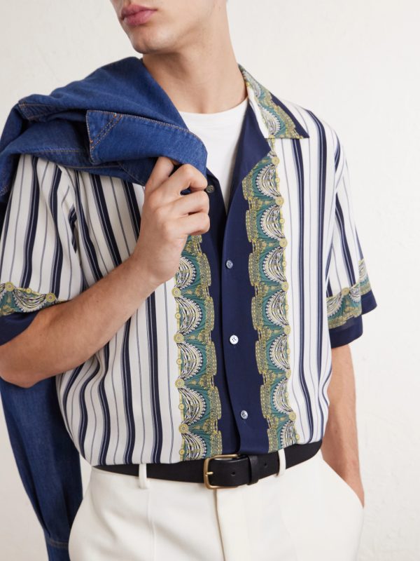 Striped Silk-Crepe de Chine Shirt - CU
