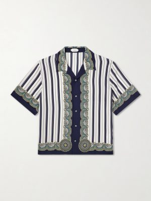 Striped Silk-Crepe de Chine Shirt Striped Silk-Crepe de Chine Shirt