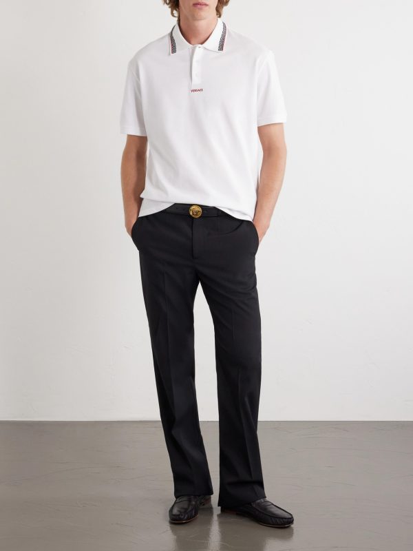 Logo-Embroidered Cotton-Piqué Polo Shirt - OU Logo-Embroidered Cotton-Piqué Polo Shirt - OU