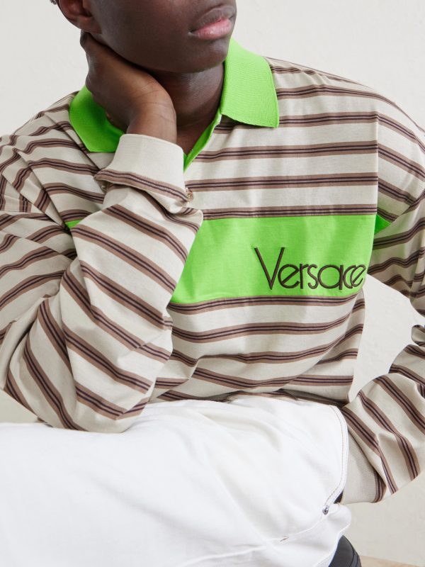Polo Striped Cotton Jersey Polo Shirt - CU