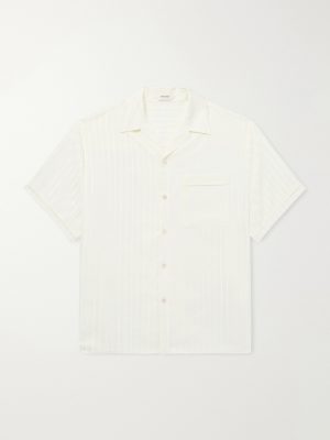 Striped Cotton and Silk-Blend Jacquard Shirt Striped Cotton and Silk-Blend Jacquard Shirt