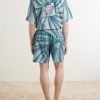 Wide-leg Printed Cotton-Poplin Shorts - BK Wide-leg Printed Cotton-Poplin Shorts - BK