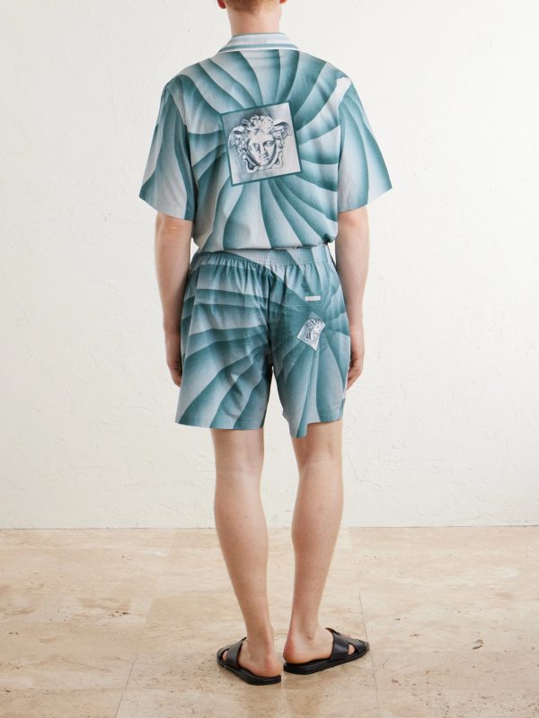 Wide-leg Printed Cotton-Poplin Shorts - BK Wide-leg Printed Cotton-Poplin Shorts - BK