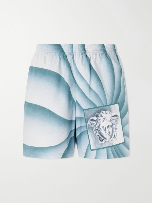 Wide-leg Printed Cotton-Poplin Shorts Wide-leg Printed Cotton-Poplin Shorts