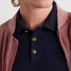 Logo-Embroidered Striped Cotton Polo Sweater - CU Logo-Embroidered Striped Cotton Polo Sweater - CU