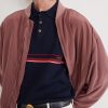Logo-Embroidered Striped Cotton Polo Sweater - E1 Logo-Embroidered Striped Cotton Polo Sweater - E1