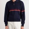 Logo-Embroidered Striped Cotton Polo Sweater - FR Logo-Embroidered Striped Cotton Polo Sweater - FR