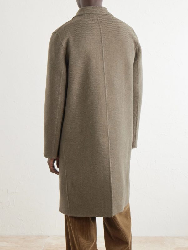 Virgin-Wool Twill Trench Coat - BK Virgin-Wool Twill Trench Coat - BK