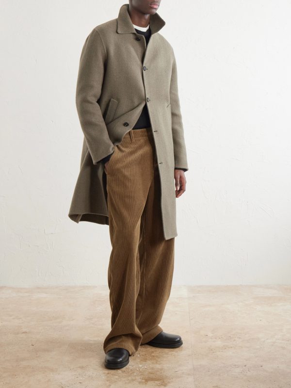 Virgin-Wool Twill Trench Coat - OU Virgin-Wool Twill Trench Coat - OU