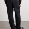 Straight-Leg Pleated Cotton-Drill Trousers - BK Straight-Leg Pleated Cotton-Drill Trousers - BK
