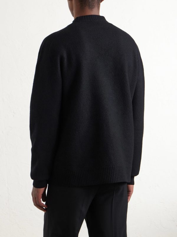 Boiled Wool Sweater - BK Boiled Wool Sweater - BK