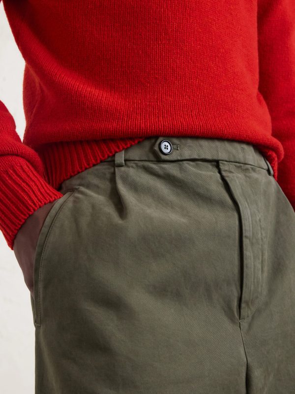 Straight-Leg Cotton-Drill Trousers - CU