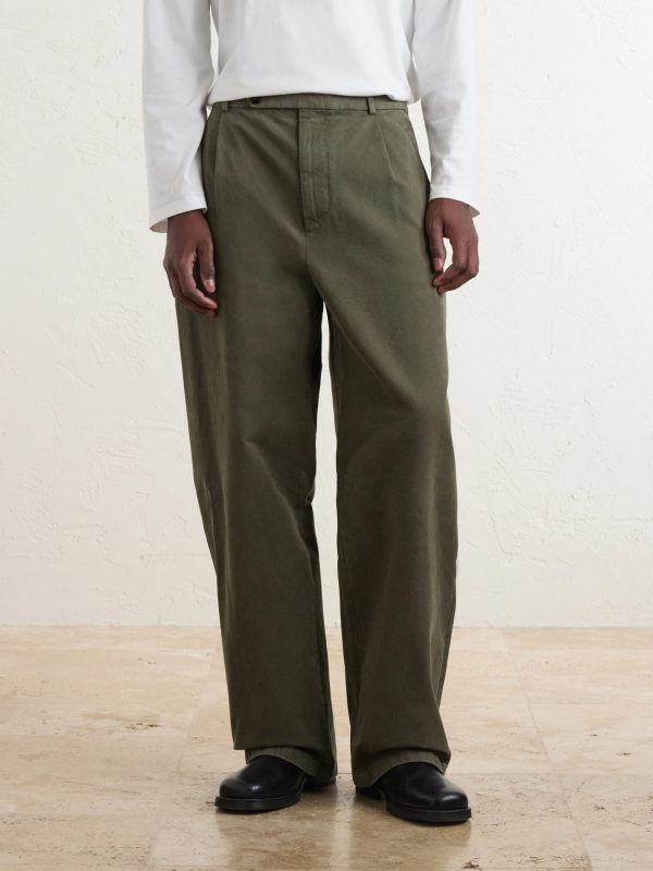 Straight-Leg Cotton-Drill Trousers - FR