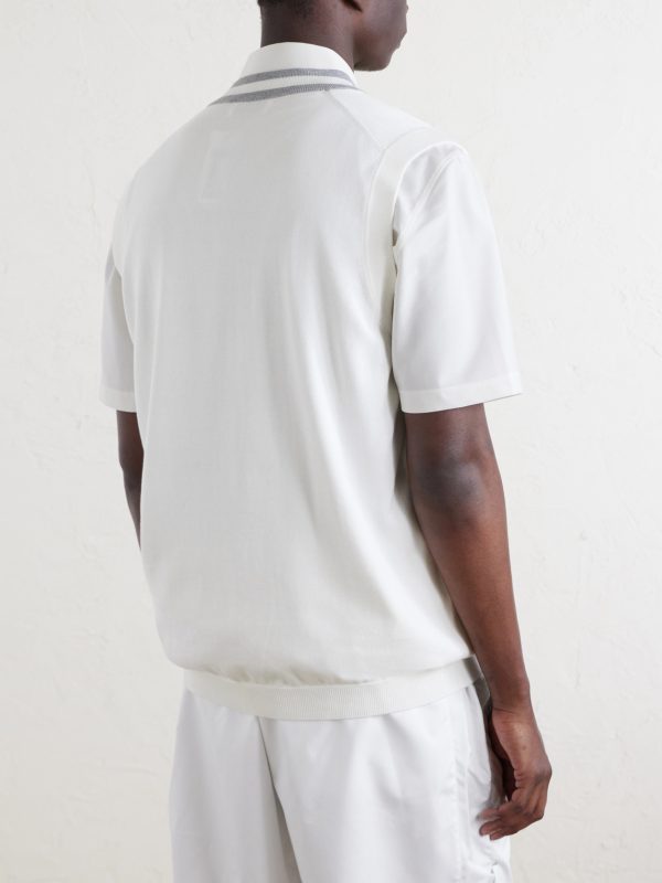 Logo-Embroidered Cotton Golf Sweater Vest - BK Logo-Embroidered Cotton Golf Sweater Vest - BK