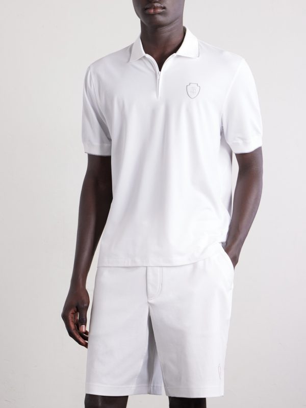 Logo-Appliquéd Jersey Polo Shirt - FR