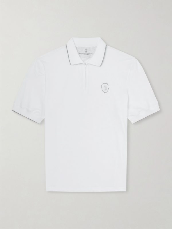 Logo-Appliquéd Jersey Polo Shirt