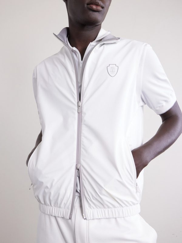 Logo-Appliquéd Shell Golf Jacket - CU Logo-Appliquéd Shell Golf Jacket - CU