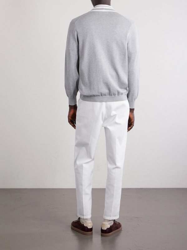 Logo-Appliquéd Cotton Cardigan - BK