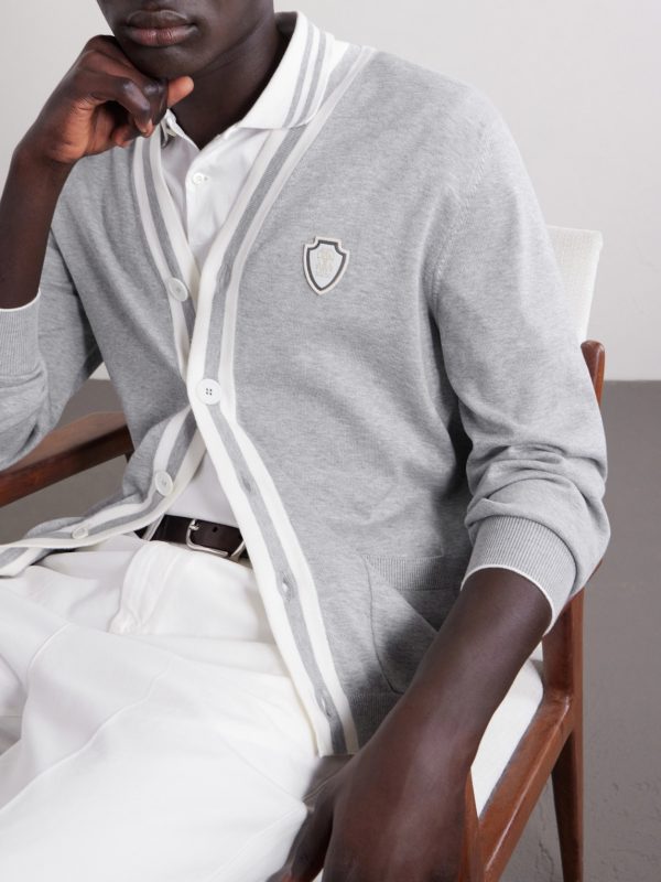 Logo-Appliquéd Cotton Cardigan - CU
