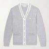 Logo-Appliquéd Cotton Cardigan