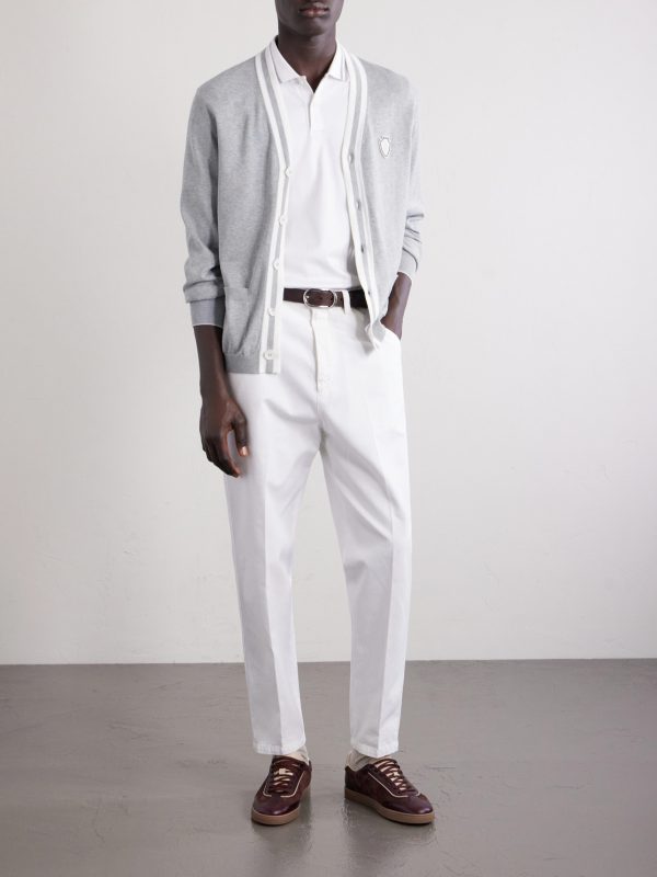 Logo-Appliquéd Cotton Cardigan - OU