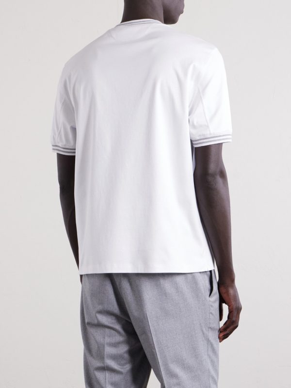 Logo-Appliquéd Cotton-Jersey Tennis Shirt - BK Logo-Appliquéd Cotton-Jersey Tennis Shirt - BK