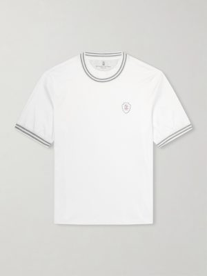 Logo-Appliquéd Cotton-Jersey Tennis Shirt Logo-Appliquéd Cotton-Jersey Tennis Shirt