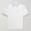 Logo-Appliquéd Striped Cotton-Jersey Polo Shirt Logo-Appliquéd Striped Cotton-Jersey Polo Shirt