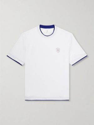Logo-Appliquéd Tech-Jersey Tennis Shirt Logo-Appliquéd Tech-Jersey Tennis Shirt